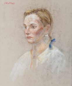 Thomas Strickland "Portrait of a Blonde Young Woman" Pastel Drawing