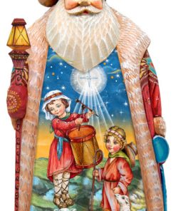 The Nativity Drummer and Shephard Woodcarved Figurine