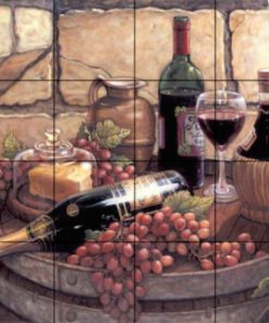 Tile Mural Kitchen Backsplash JK-Private Reserve by Janet Kruskamp