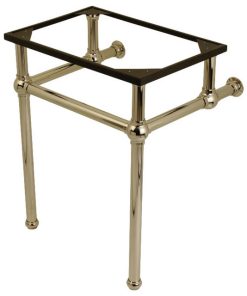VBH242030PN 24" x 20-3/8" x 30" Brass Console Sink Legs, Polished Nickel