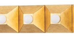 7 Light Bath Vanity-42 Inches Wide Vintage Gold Leaf Silver Leaf Finish