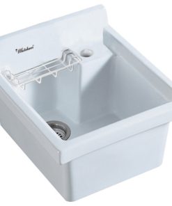 Whitehaus WH474-53 Rectangular Basin 21" x 21 - 1/4" Drop In - White