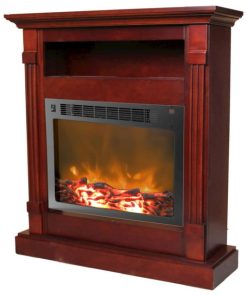 33.9"x10.4"x37" Sienna Fireplace Mantel With Insert