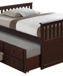 Storkcraft Marco Island Full Captain's Bed with Twin Trundle in Espresso