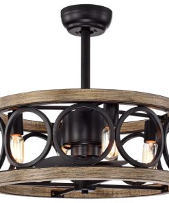 Warehouse of Tiffany's CFL-8488S/IGW Catrin 21", 4 Light, Matte Black