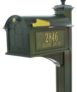 Whitehall Balmoral Extra Large Mailbox, Custom Metal Mail Box & Post - French B