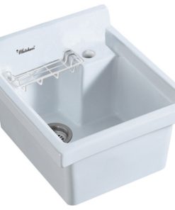 Whitehaus WH474-60 Rectangular Basin 23-3/4" Drop-In Single - White