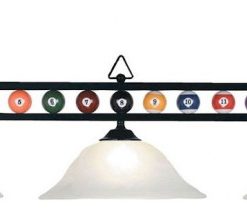 Three Light Island Matte Black Finish White Glass - Chandelier