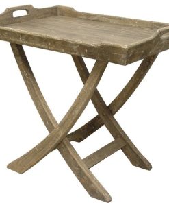 TRADE WINDS CHEDI Side Table RIVERWASH Mindi Mahogany Frame