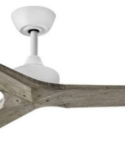 52 Inch 3 Blade Ceiling Fan Matte White Graphite Finish Driftwood Blade Finish