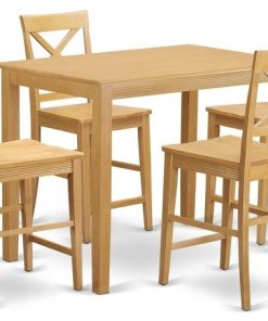 5-Piece Counter Height Pub Set, Pub Table And 4 Counter Height Dining Chair