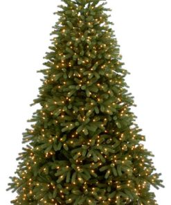 7 1/2' "Feel, Real" Jersey Fraser Medium Fir Hinged Tree With 1000 Clear Lights