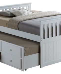 Storkcraft Marco Island Full Captain's Bed with Twin Trundle in White