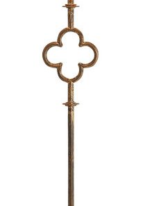 Suzanne Kasler Quatrefoil 2 Light Floor Lamp, Gilded Iron