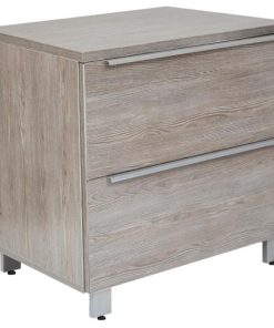 Unique Furniture K120 Lateral File Cabinet with 2 Drawers in Gray