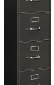 310 Series 4-Drawer, Full-Suspension File, Letter, 26-1/2", Charcoal