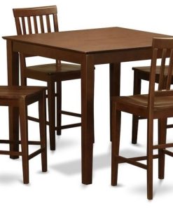 5-Piece Pub Table Set, Counter Height Table And 4 Kitchen Chairs