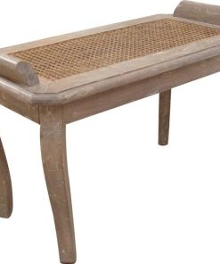 TRADE WINDS CHESAPEAKE Bench RIVERWASH Mindi Mahogany Frame