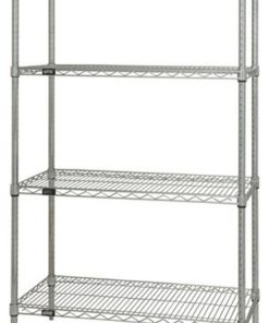Wire Shelving 4 - Shelf Starter Unit - 14" x 36" x 74" - 304 Stainless Steel