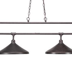 Vintage 4-Light Bar, Dark Granite With Dark Granite Metal Shades
