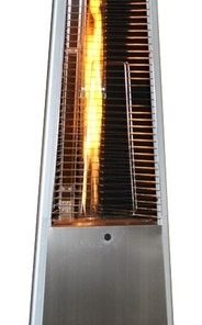 Triangle Variable Flame Patio Heater, Stainless Steel Finish