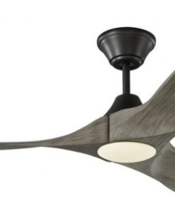 3 Blade 52 Inch Ceiling Fan Light Kit Aged Pewter Light Grey Weathered Oak 3