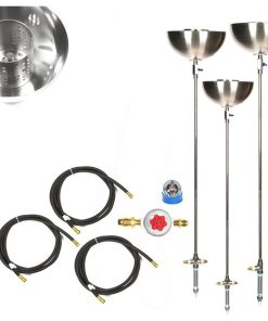3 Pack Portable Propane 72"Stainless Steel Tiki Type Torches