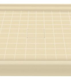 48"x34" Solid Surface Shower Base, Almond
