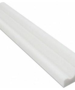 2"x12" European Thassos White Marble Crown Molding Piece, Honed, Set of 50