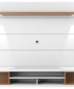Utopia 70" Floating Theater Entertainment Center With Led Lightsand White