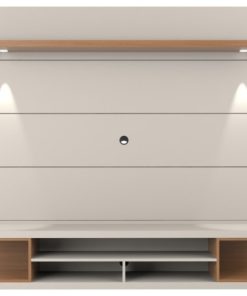Utopia 70" Floating Theater Entertainment Center With Led Lights Off White