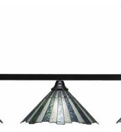 Toltec Lighting 803-MB-932 Square/Round - Three Light Billiard/Island