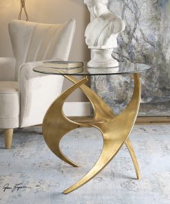 Uttermost Graciano Glass Accent Table