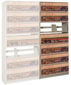 76.75" 4Post-In-A-Box Shelving, File Storage, 8 Shelves, Adder Unit, Bone White