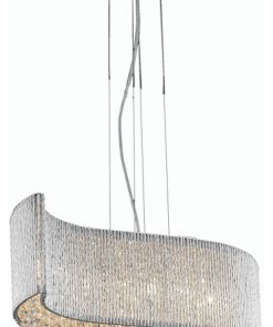2090 Influx Collection Hanging Fixture L32In W14In H10In Lt:5 Chrome Finish (Roy