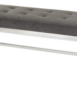 Uttermost Bijou Grace Feyock Stainless Steel And Fabric Bench 23430
