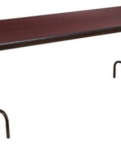 36"x96" Rectangular Mahogany Melamine Laminate Folding Banquet Table