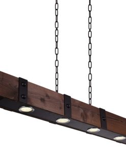 4-Light Chandelier with Black Finish