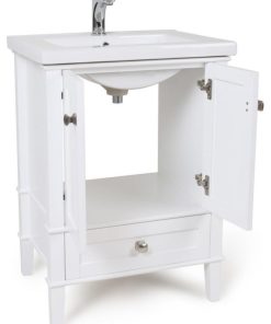 24" Single Bathroom Vanity Set, White