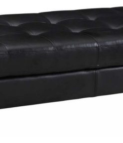 63"x32"x19" Black Ottoman