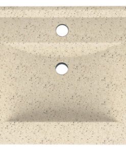 Swan Contour Solid Surface Bathroom Vanity Top, Tahiti Desert