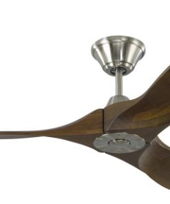 52" Maverick II, Brushed Steel With Dark Walnut