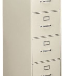 310 Series 4-Drawer, Full-Suspension File, Legal, 26-1/2", Light Gray