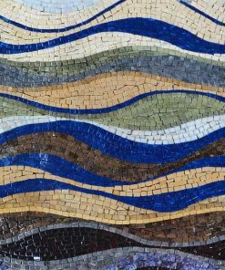 Stone Mosaic Design, Catch The Wave, 35"x35"