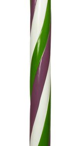 5' Purple, White And Green Candy Stick