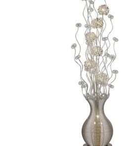 63" Uniontown LED Floral Display Floor Lamp, Silver