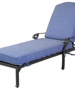 Stinson Chaise Lounger With Cushion, Navy Blue