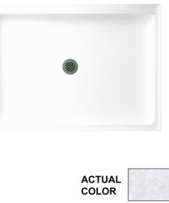 Swan 48.375x34.188x5.5 Solid Surface Shower Base, Ice