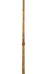 Wells Floor Lamp in Gilded Iron with Natural Paper Shade