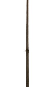 Wells Floor Lamp in Aged Iron with Natural Paper Shade